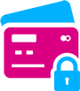 Secure Payment Icon Pink and Blue