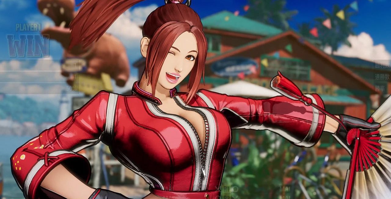 Mai Shiranui Fatal Fury City of the Wolfs CotW Frente Nuevo Outfit Rojo Pose Abanico SNK